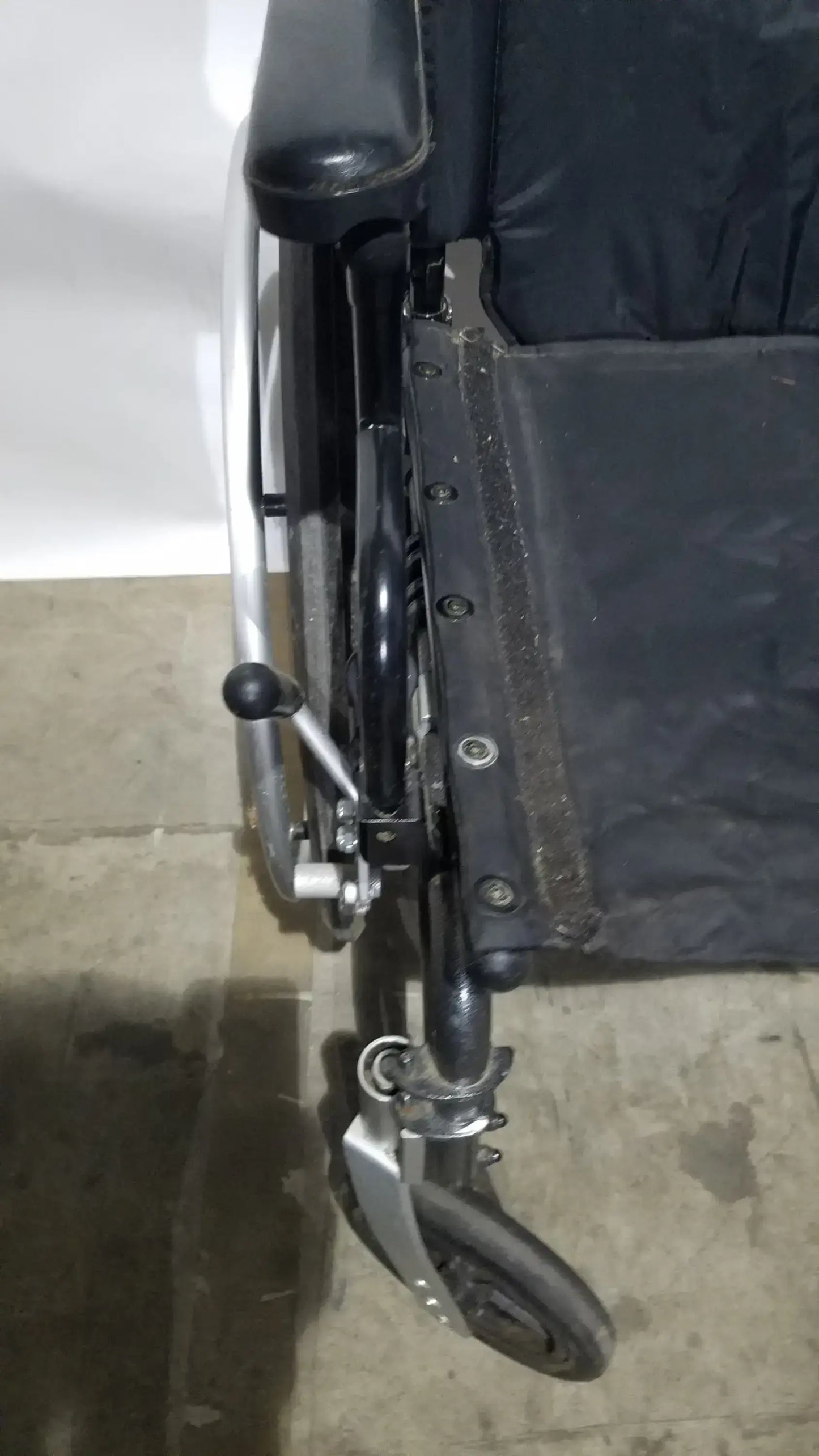 Reuse Medical Equipment Breezy Folding Manual Wheelchair - Lightweight Black Padded Comfort Seat Wheelchairs, second-hand product photo 16