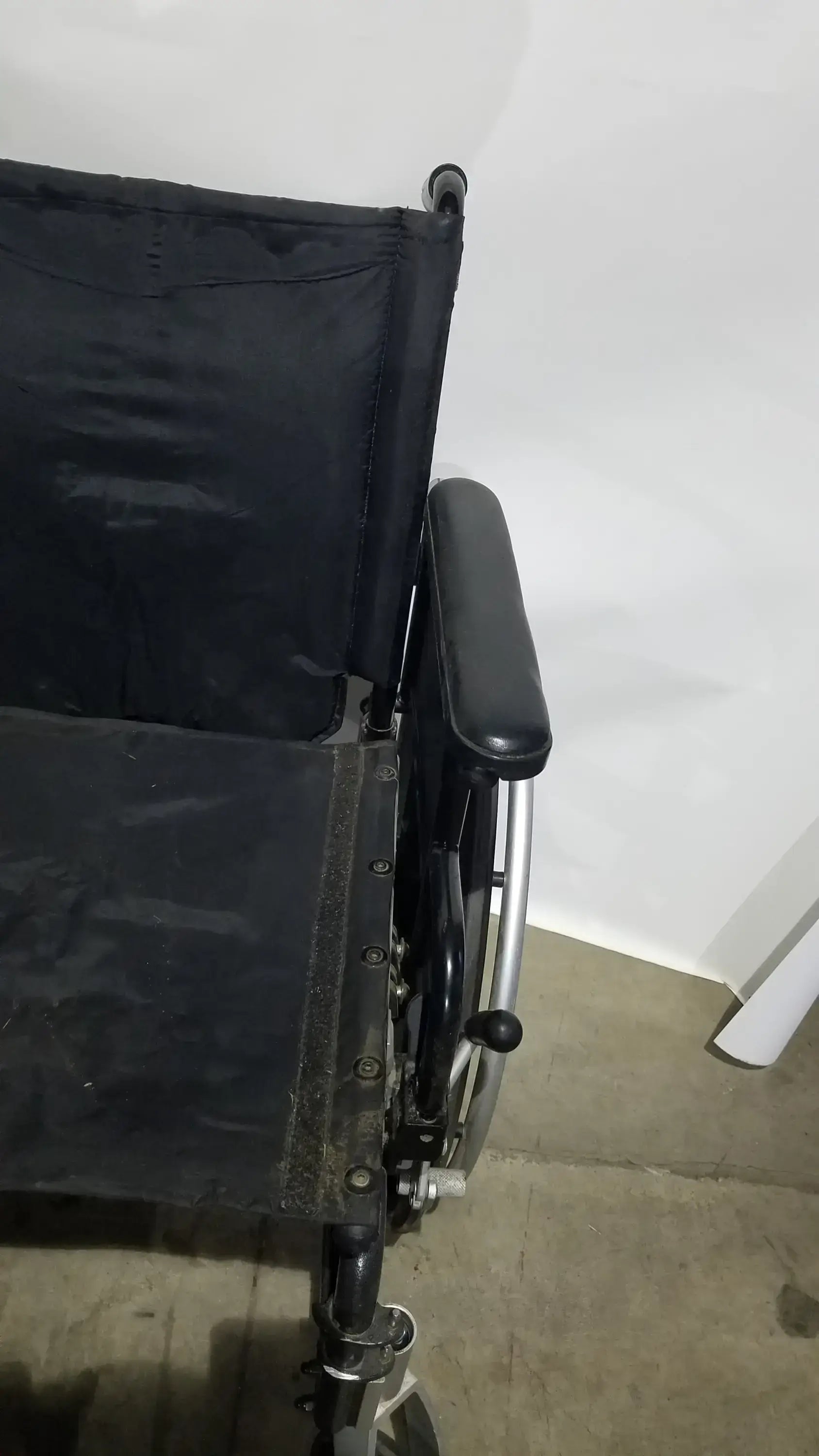 Reuse Medical Equipment Breezy Folding Manual Wheelchair - Lightweight Black Padded Comfort Seat Wheelchairs, second-hand product photo 14