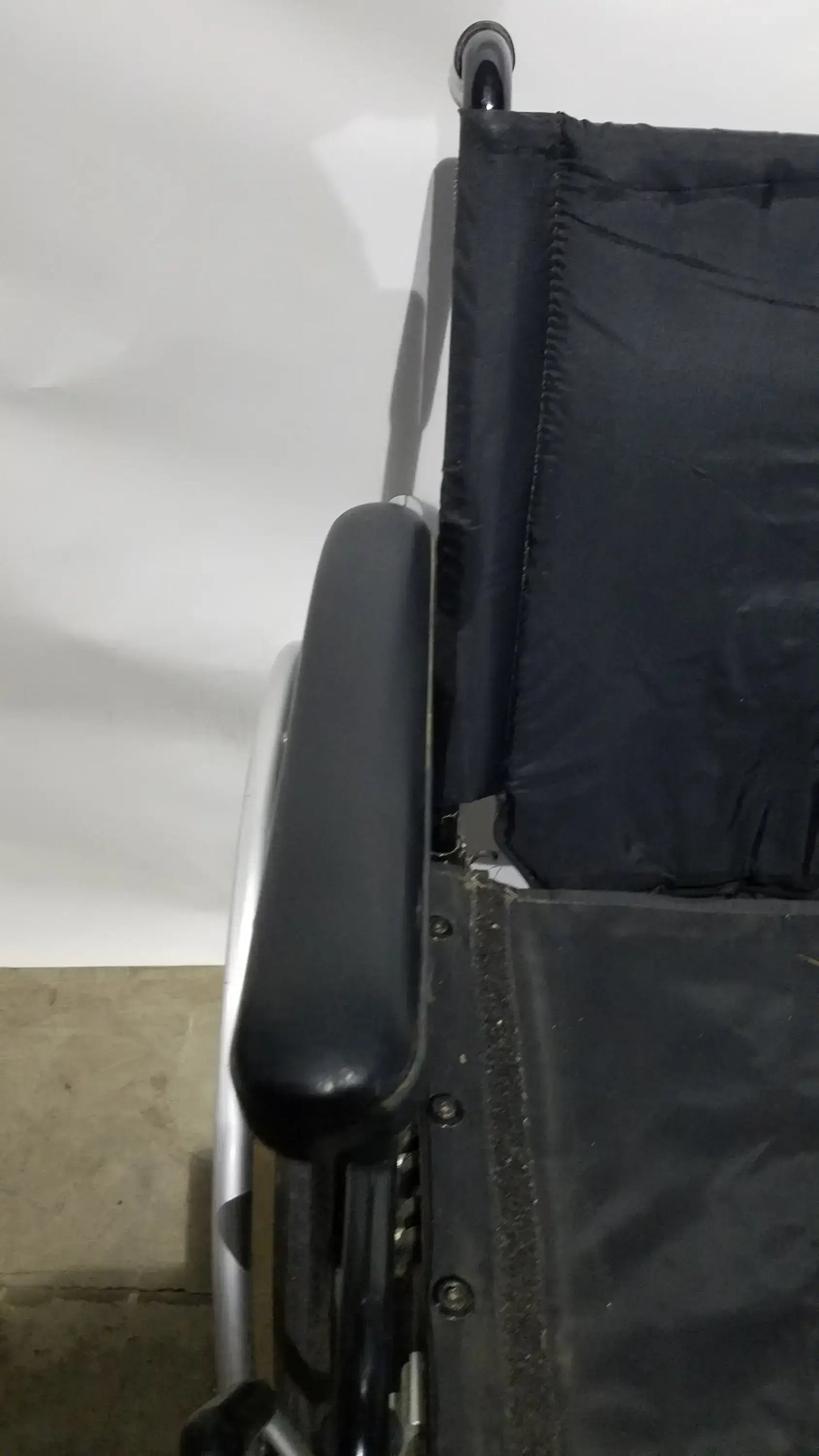 Reuse Medical Equipment Breezy Folding Manual Wheelchair - Lightweight Black Padded Comfort Seat Wheelchairs, second-hand product photo 17