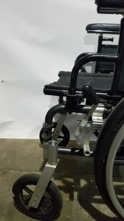 Reuse Medical Equipment Breezy Folding Manual Wheelchair - Lightweight Black Padded Comfort Seat Wheelchairs, second-hand product photo 9