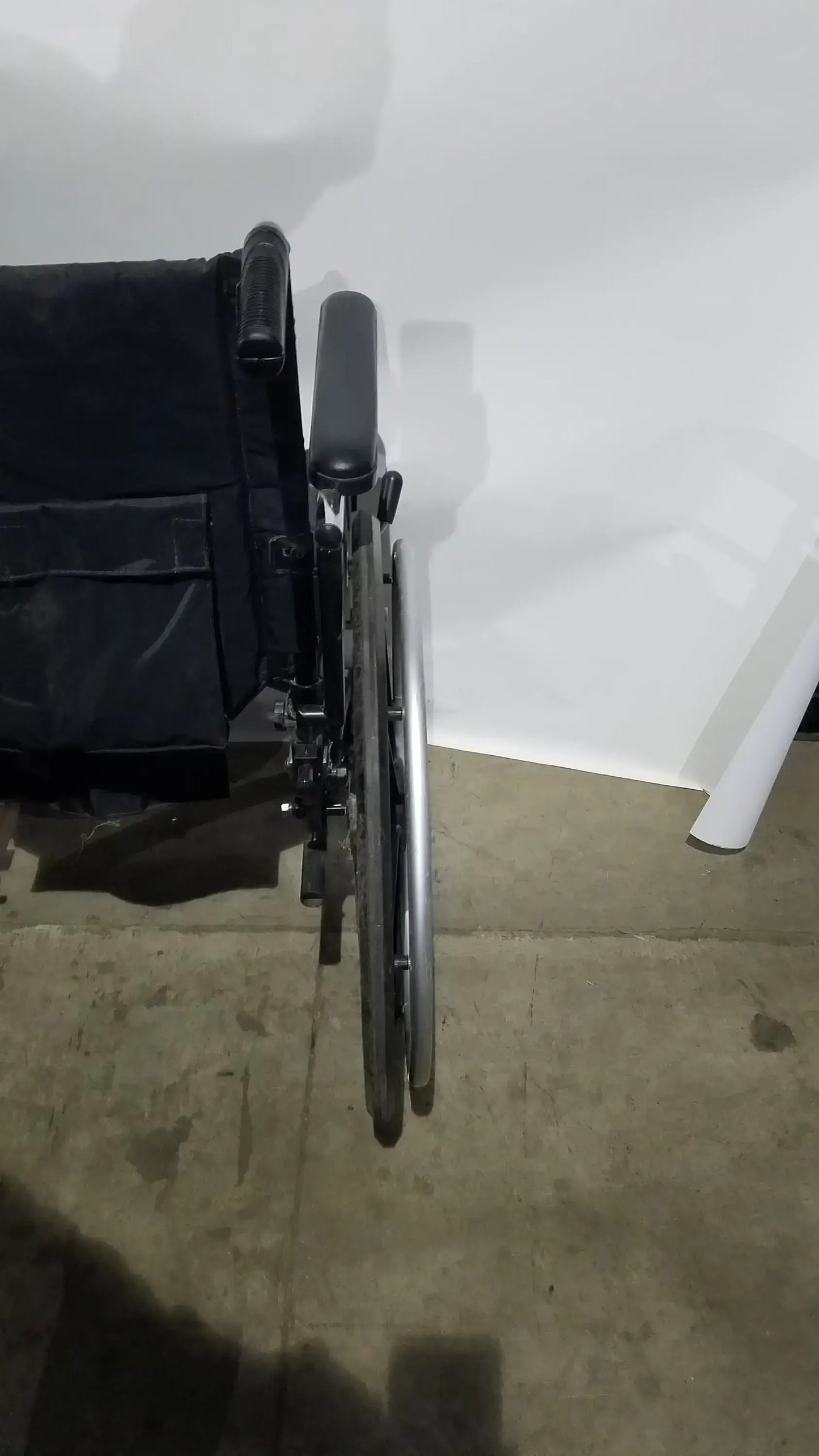 Reuse Medical Equipment Breezy Folding Manual Wheelchair - Lightweight Black Padded Comfort Seat Wheelchairs, second-hand product photo 2
