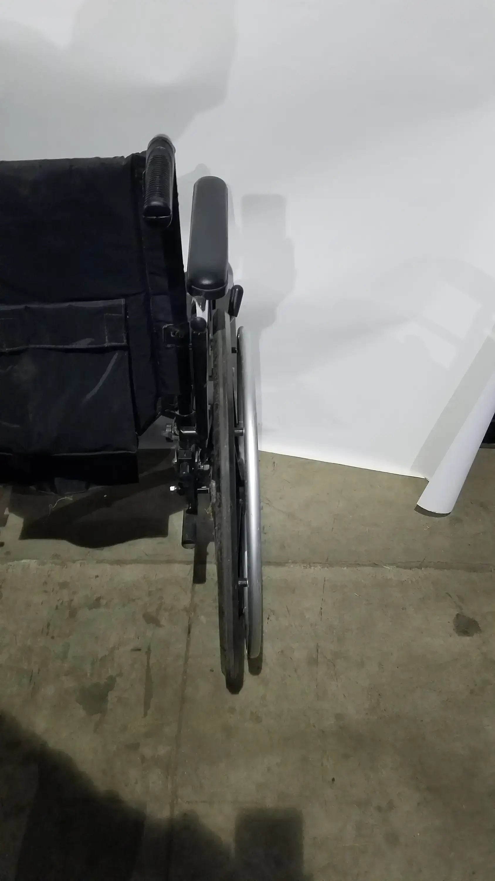 Reuse Medical Equipment Breezy Folding Manual Wheelchair - Lightweight Black Padded Comfort Seat Wheelchairs, second-hand product photo 2