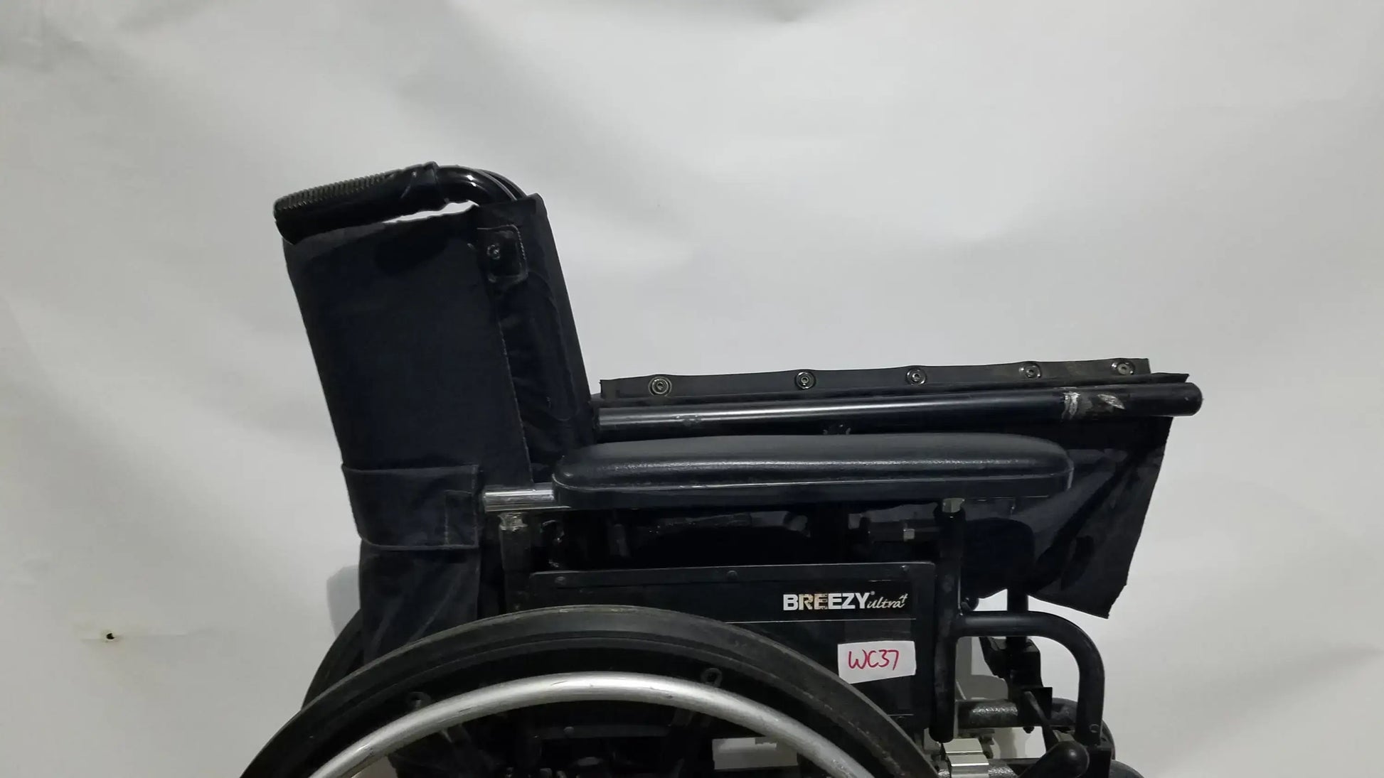 Reuse Medical Equipment Breezy Folding Manual Wheelchair - Lightweight Black Padded Comfort Seat Wheelchairs, second-hand product photo 21