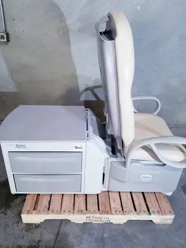 Brewer Access High/Low Model 6501 Power Exam Table with Stirrups And Foot Pedal Power Exam Table, second-hand product photo 1