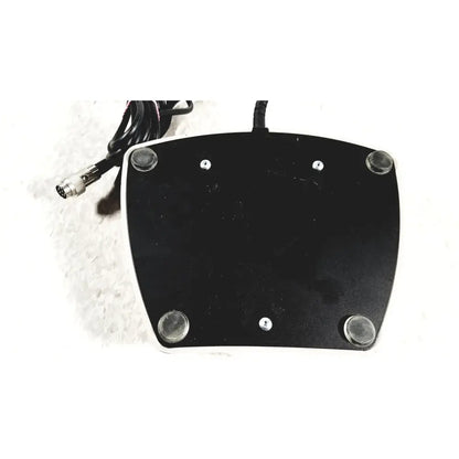 Brewer high low power exam foot pedal black rectangular with silver screws clear rubber feet and metallic connector cable
