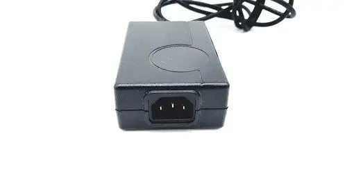 Black plastic power adapter with coiled cable for bridgepower corp bpm050s12f02 medical power supply unit