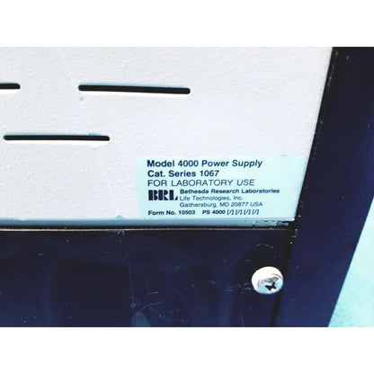 BRL Life Technologies Model 4000 Electrophoresis Power Supply - Electrophoresis Power Supply