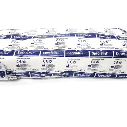 Bsn medical specialist plaster bandage fast setting with white and blue packaging and repeating specialist branding