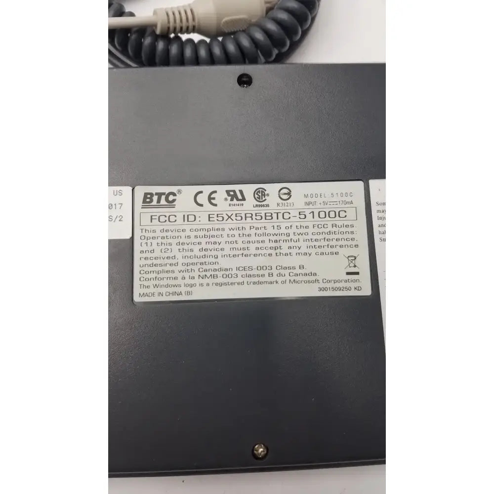 BTC 5100C Compact Computer Keyboard Keyboard, as-is (for parts) product photo 7