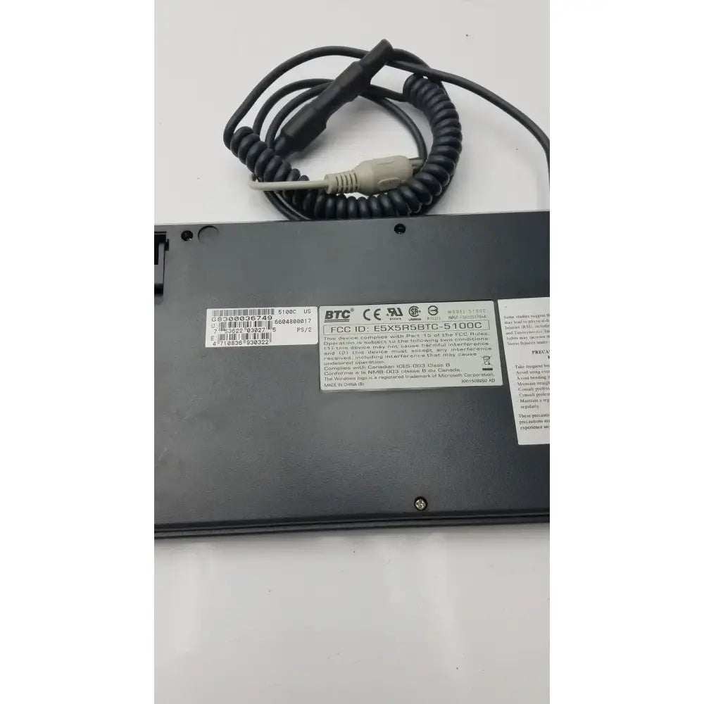 BTC 5100C Compact Computer Keyboard Keyboard, as-is (for parts) product photo 4