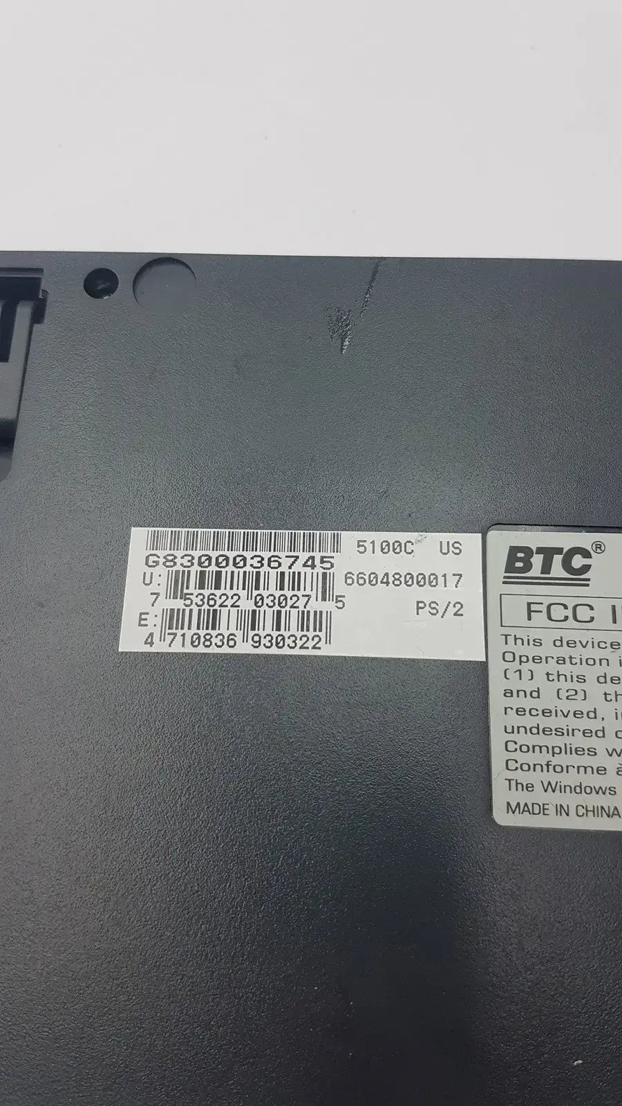 BTC FCC ID E5X5R5BTC-5100C Keyboard Keyboard, second-hand product photo 11