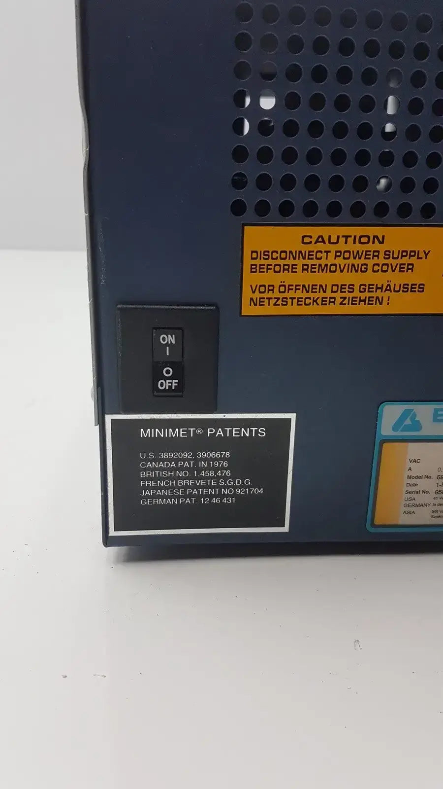 Buehler Minimet 1000 Grinder Polisher Model No 69-1100 Laboratory Grinder/Polisher, second-hand product photo 10