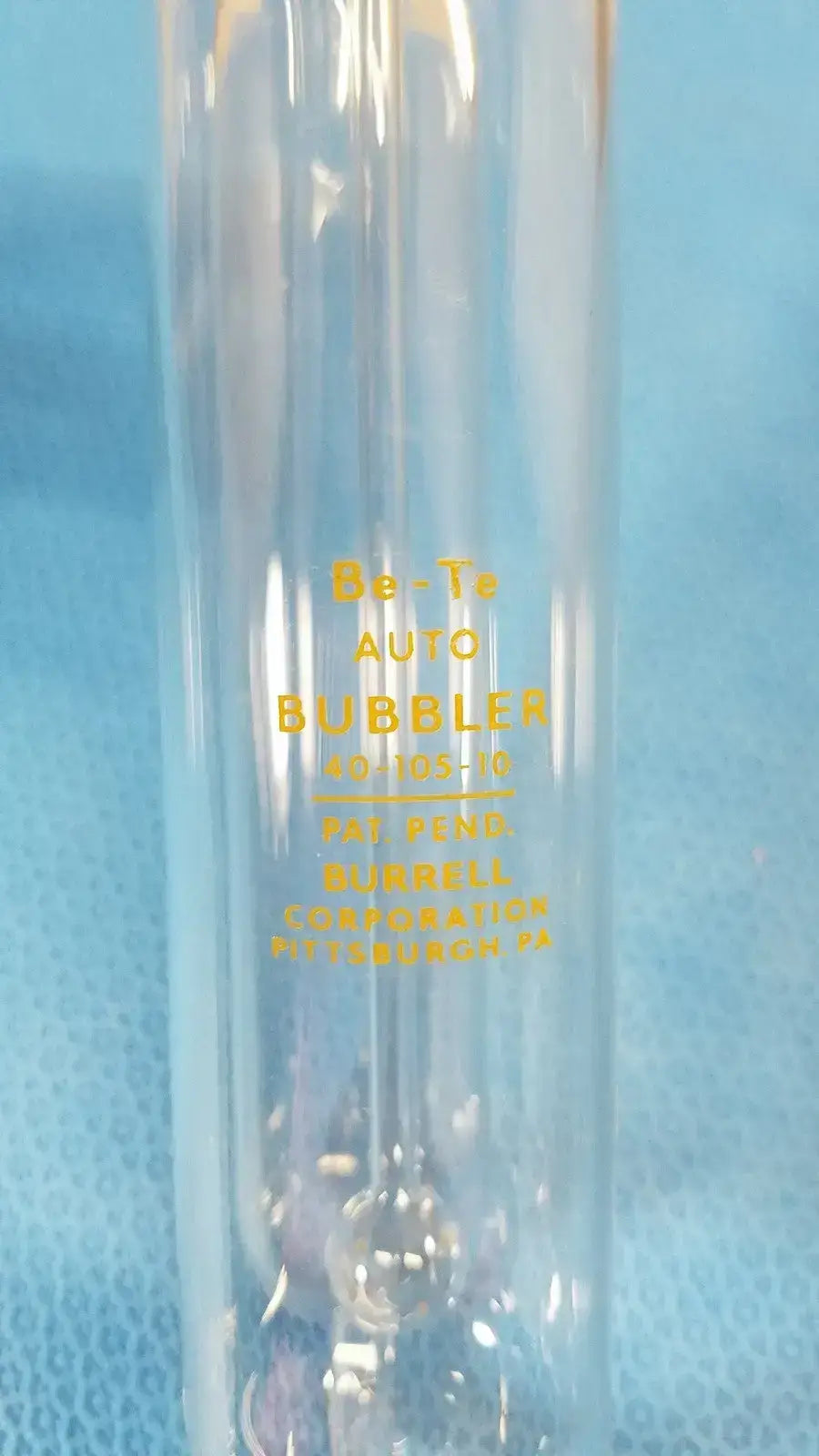 Burrell Francis Auto Bubbler, Pyrex Glass, Laboratory Chemistry Equipment Laboratory Glassware, second-hand product photo 2