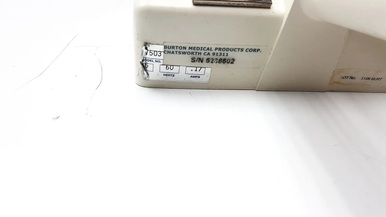 Burton Luxo Medical Products Ultraviolet UV Light Medical UV Light, as-is (for parts) product photo 2