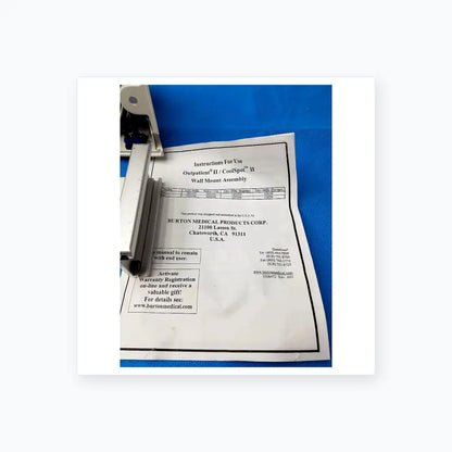 White plastic wall mount assembly for burton medical outpatient ii coolspot ii examination light medical equipment reuse
