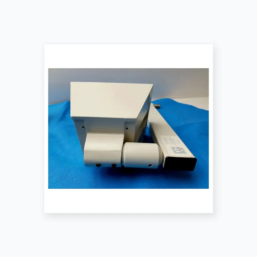 White plastic door closer with rectangular housing and cylindrical roller for burton medical outpatient ii examination light wall mount assembly medical equipment reuse medical equipment smiths medical