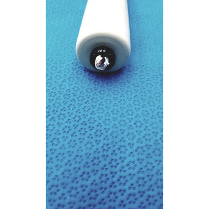 White pen with shiny metallic tip used with Burton ultraviolet examining light for precise ultraviolet examining tasks