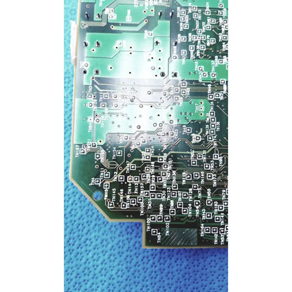 Green carriage pca board c7769-60007 with silver solder joints and white markings for hp designjet printers