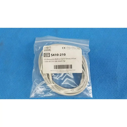 Cables And Sensors GE Nellcor S410-210 SpO2 Sensor 9 ft. Cable 407705-006 Adult SpO2 Sensor, second-hand product photo 1
