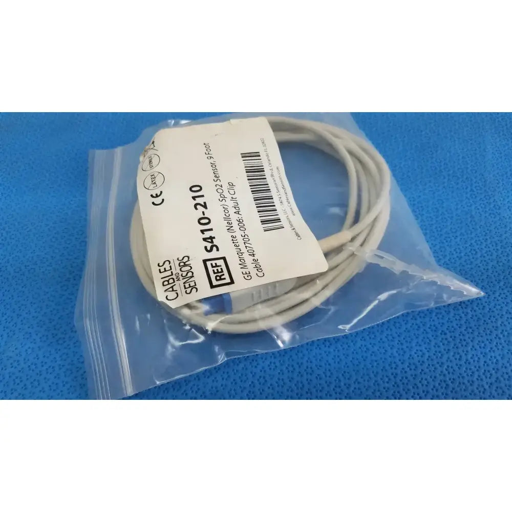 Cables And Sensors GE Nellcor S410-210 SpO2 Sensor 9 ft. Cable 407705-006 Adult SpO2 Sensor, second-hand product photo 5