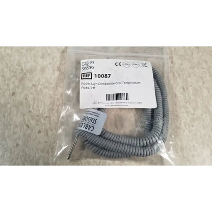 Cables and Sensors Ref 10087 by Welch Allyn Compatible Oral Temp Probe, 9 ft Oral Temperature Probe, second-hand product photo 1