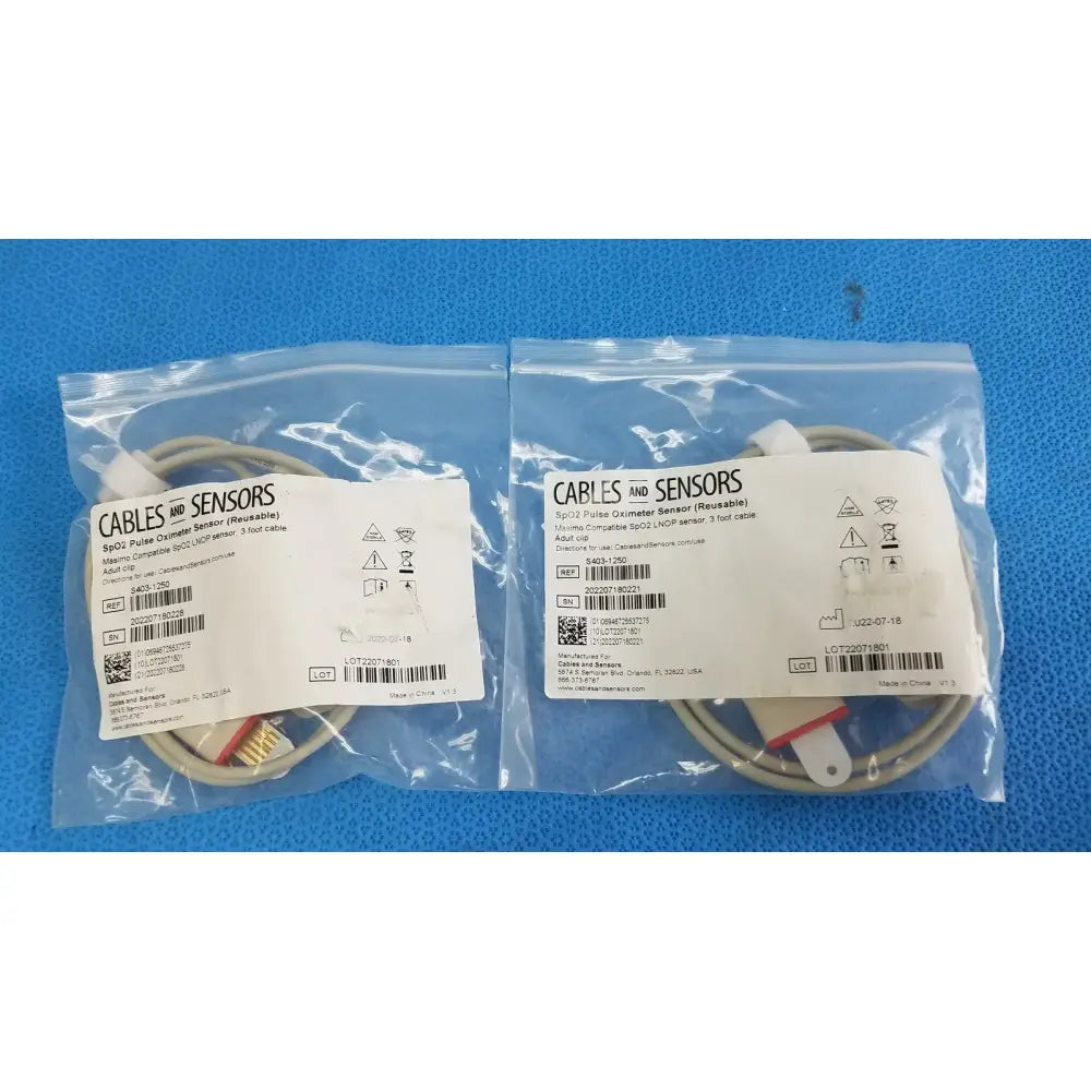 Reuse Medical CABLES AND SENSORS S403-1250 Adult SpO2 Pulse Oximeter Sensor Pulse Oximeters, second-hand product photo 1
