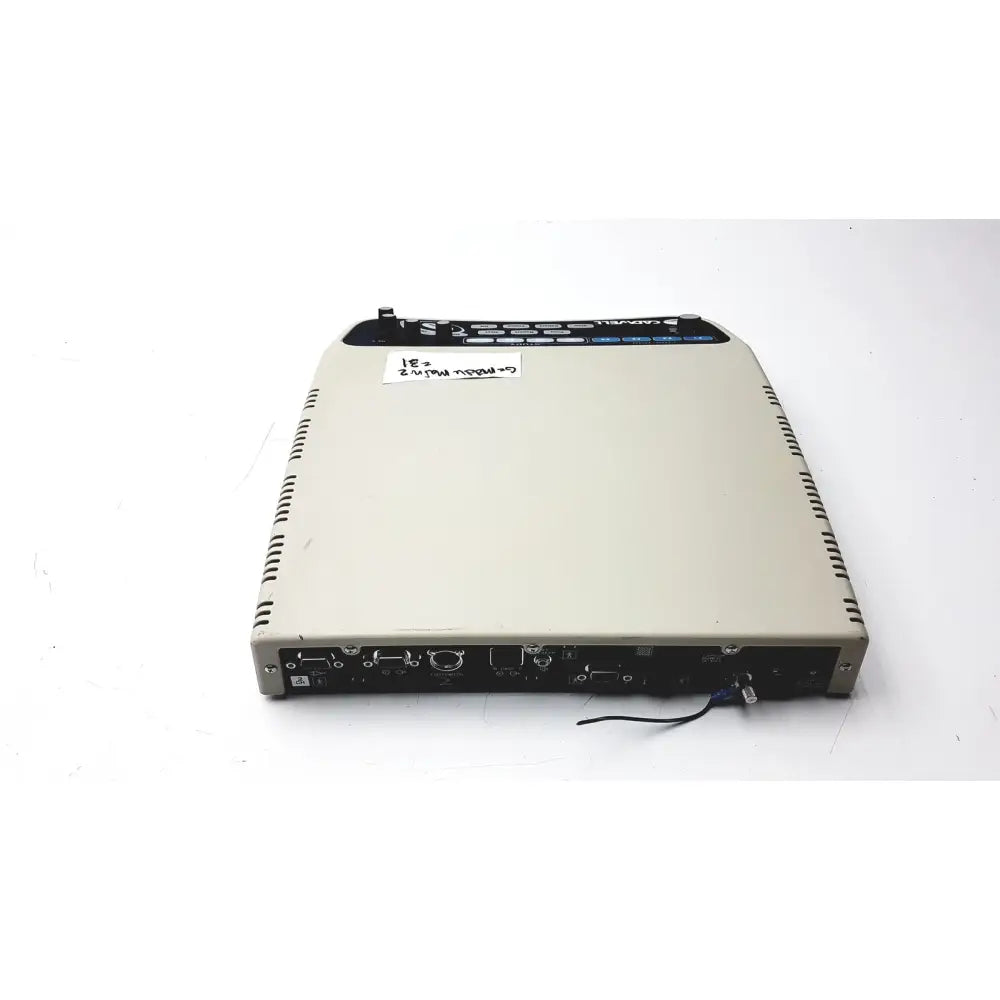 Beige casio keyboard with black control panel and multiple ports on the back of cadwell sierra ii wave channels base station