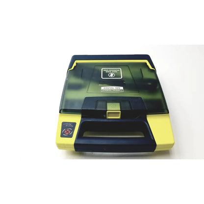 Yellow and dark green plastic cardiac science aed trainer teaching device ref 180-5021-101 for training use