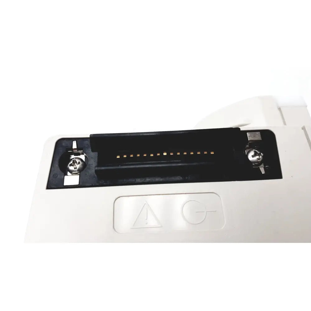 White plastic cardinal health alaris sp02 module nellcor oximax with black connector and gold pins on the back side
