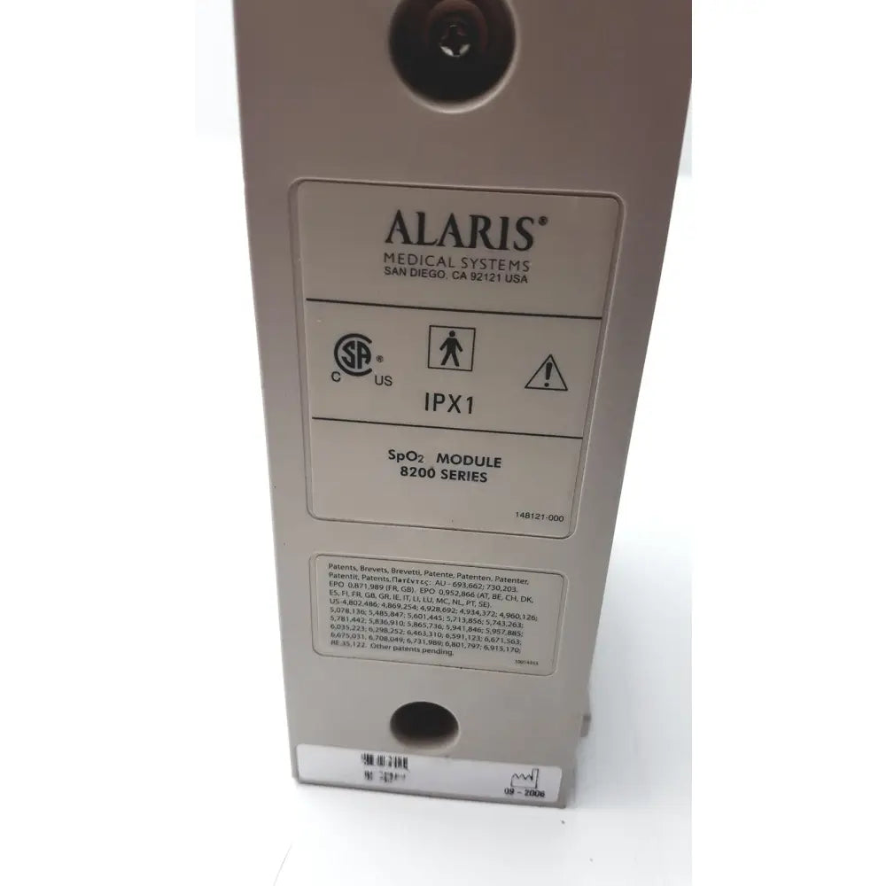 Gray cardinal health alaris SpO2 module Nellcor Oximax from the 8200 series for medical monitoring devices
