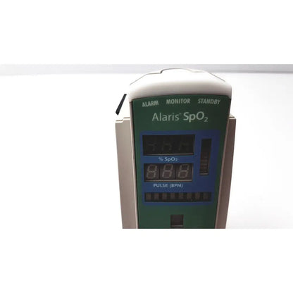 Green and white Cardinal Health alaris sp02 module Nellcor Oximax pulse oximeter with digital oxygen and heart rate display