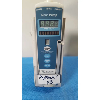 Cardinal Health Alaris Pump 8100 Series blue and white infusion pump with digital display and control buttons