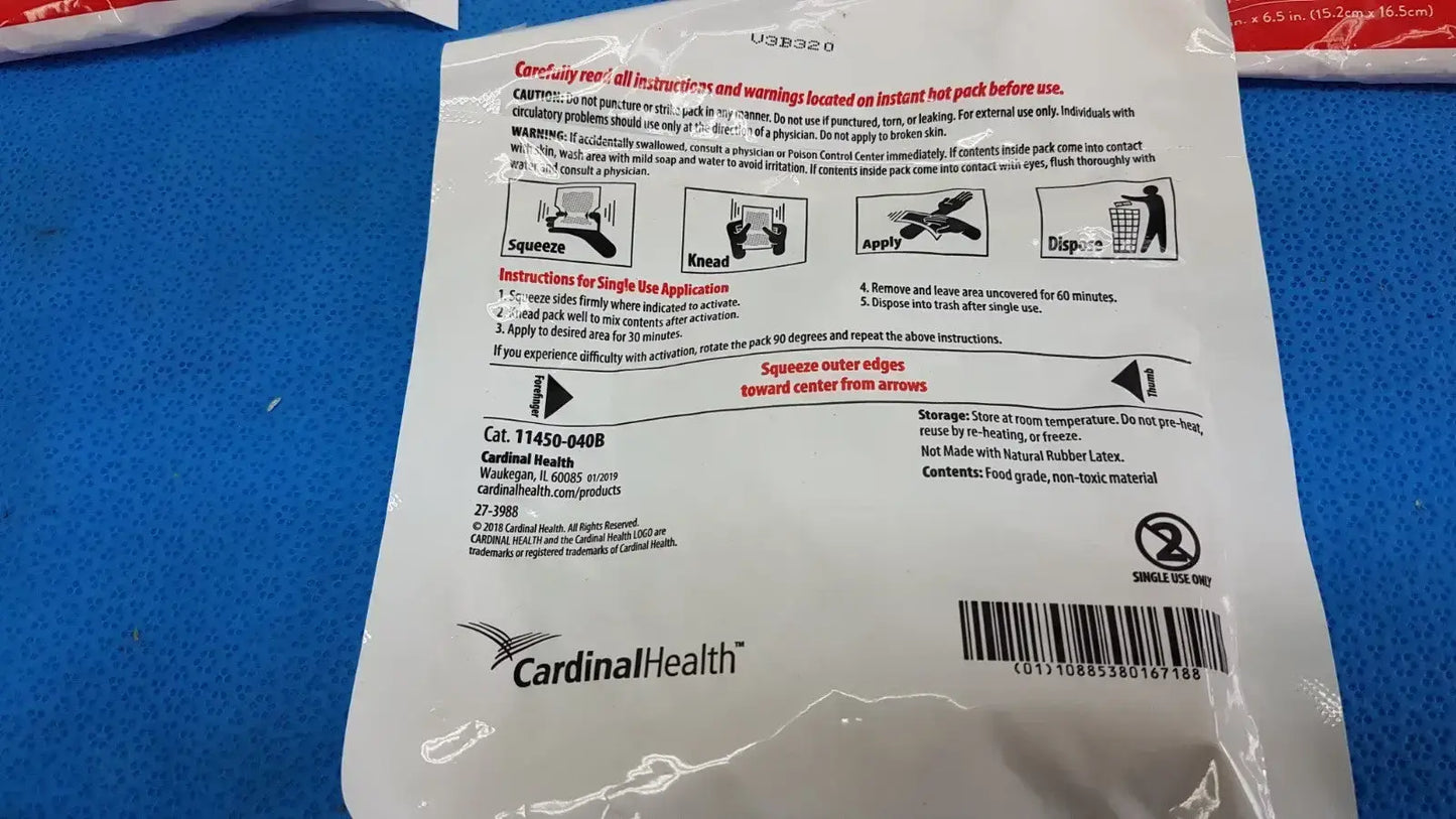 Cardinal Health Instant Hot Pack 6" x 9" – Lot of 8 Instant Hot Pack, second-hand product photo 7