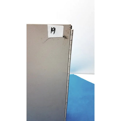 Gray metal filing cabinet with numbered label and hinge for cardkey s300-xl access control panel controller no key