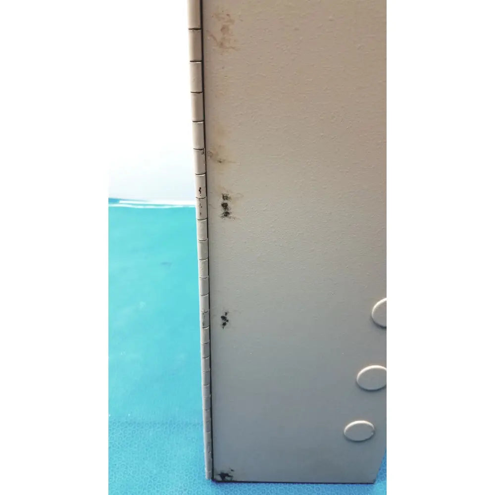 Beige metal cardkey s300-xl access control panel controller safe with vertical hinge and three oval-shaped locks on front