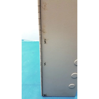 Beige metal cardkey s300-xl access control panel controller safe with vertical hinge and three oval-shaped locks on front