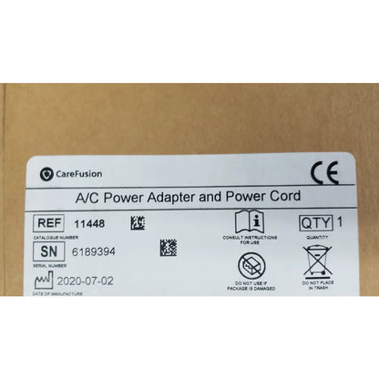 CareFusion AC Power Adapter & Power Cord P/N 18053-001 - AC power adapter and power cord set