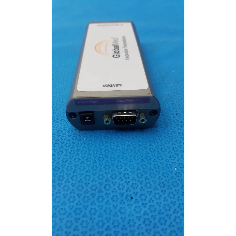 Back side of silver and black CareTone Global Medical innovative telemedicine sender device with VGA port and labeled connectors