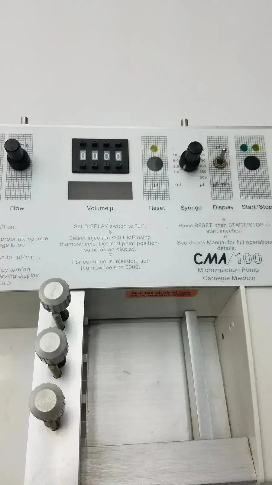 Carnegie Medicin AB Model CMA 100 Microinjection Pump Microinjection Pump, second-hand product photo 4