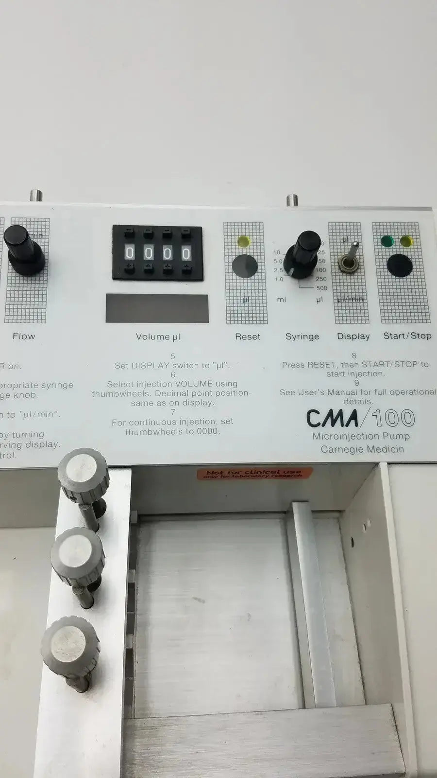 Carnegie Medicin AB Model CMA 100 Microinjection Pump Microinjection Pump, second-hand product photo 3