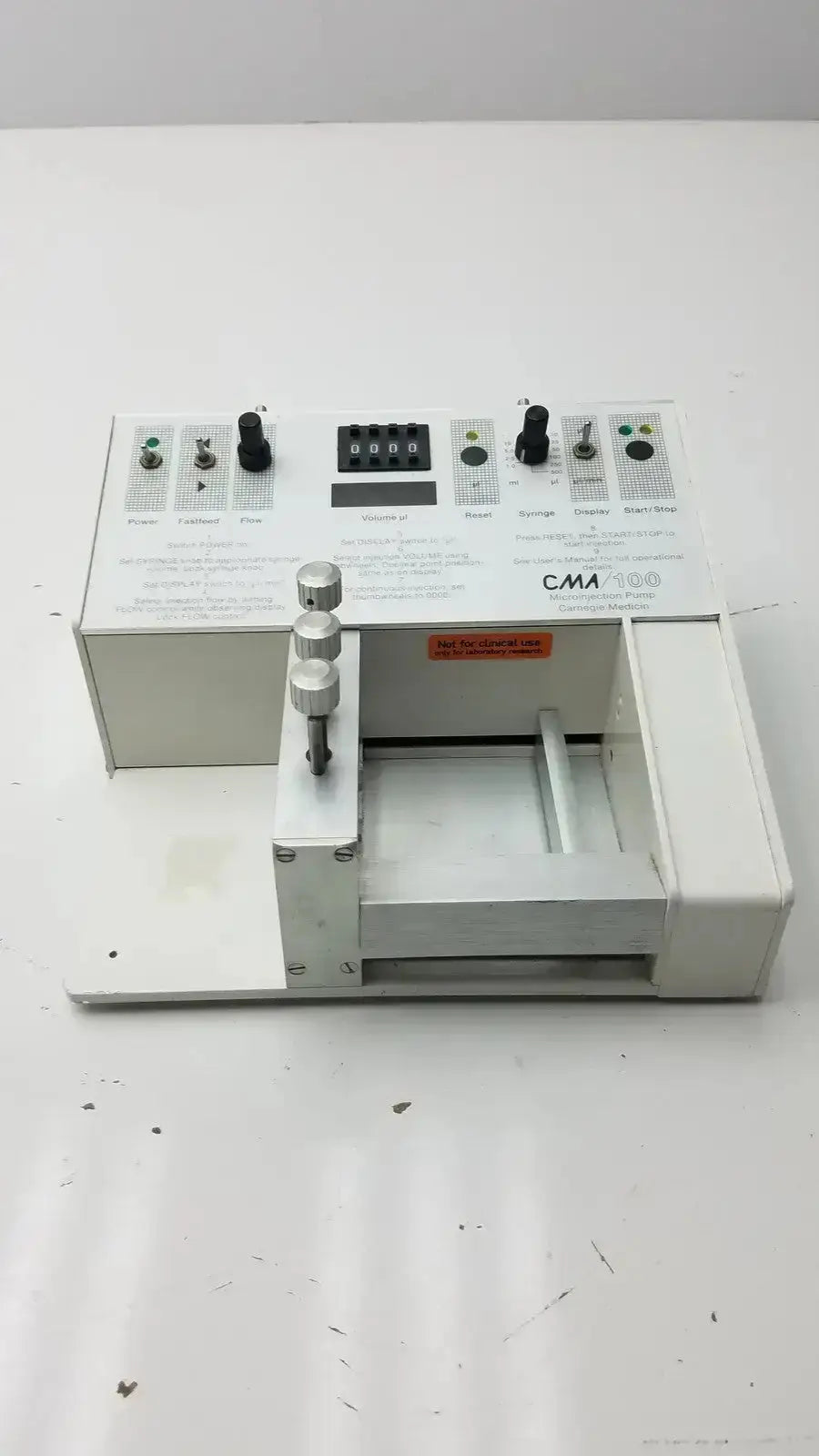 Carnegie Medicin AB Model CMA 100 Microinjection Pump Microinjection Pump, second-hand product photo 6
