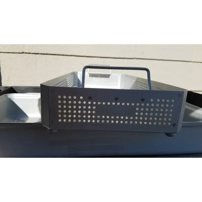 Black perforated metal grill basket with handle for case medical karl storz ksz 39402as sterilization container