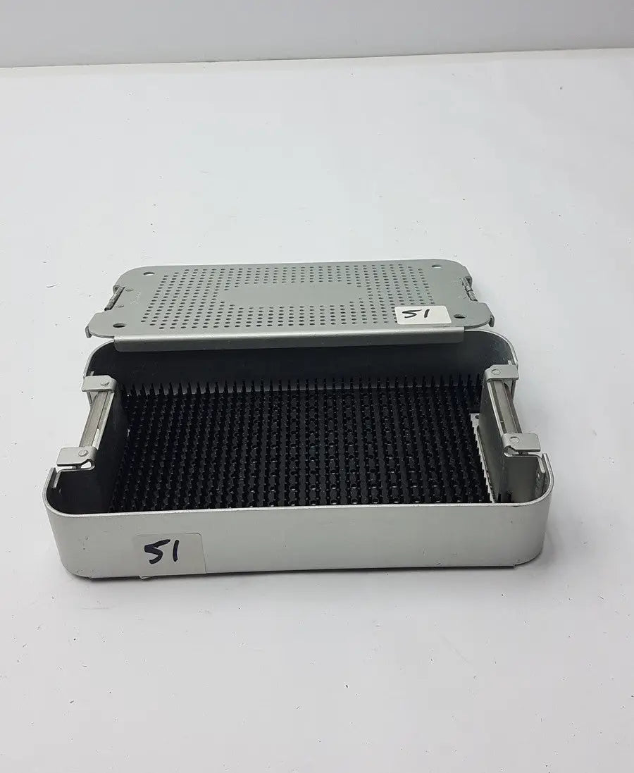 Reuse Medical Case Medical MC02 Solid Brass Sterilization Container With Finger Matt Sterilization Trays & Cases, second-hand product photo 1