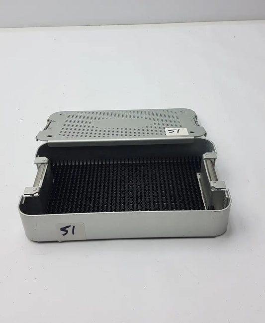 Reuse Medical Case Medical MC02 Solid Brass Sterilization Container With Finger Matt Sterilization Trays & Cases, second-hand product photo 1