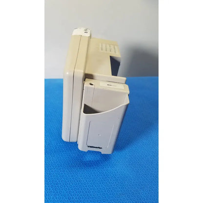 Beige plastic crt monitor with detachable stand and visible internal components for masimo set spo2 blood pressure use