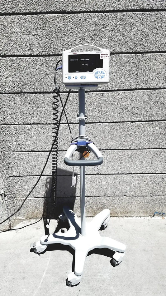 Reuse Medical CASMED 740 Vital Signs Monitor and Sp02 Finger Probe w/ Rolling Stand - Lot of 3 Other Medical & Lab Equipment, second-hand product photo 1