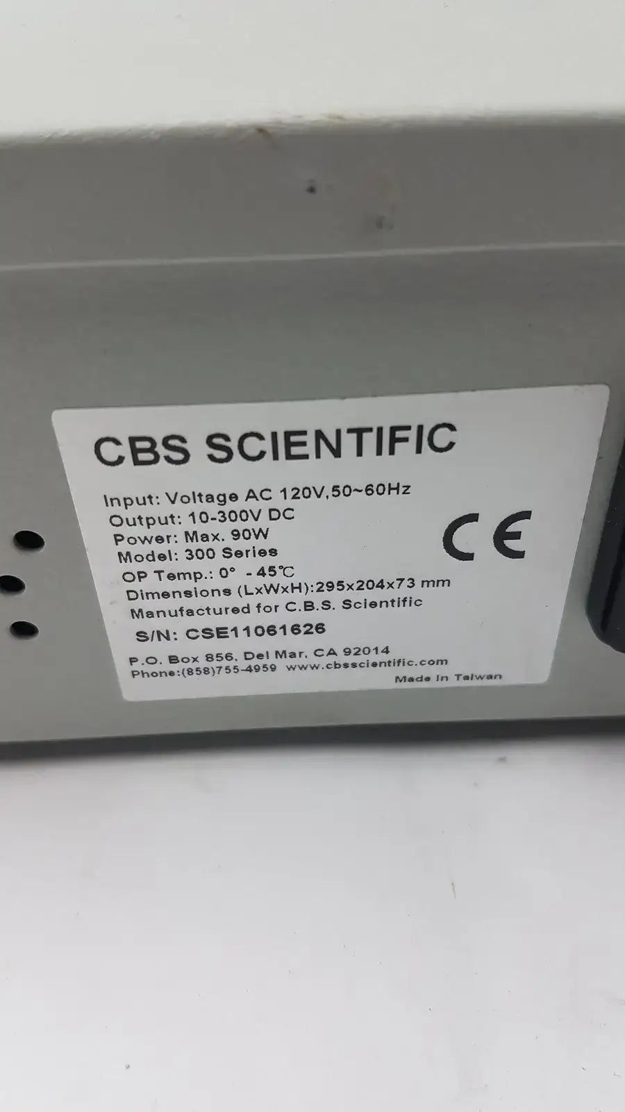 CBS Scientific EPS-300 IIV 300V Electrophoresis Power Supply 300II Electrophoresis Power Supply, as-is (for parts) product photo 5