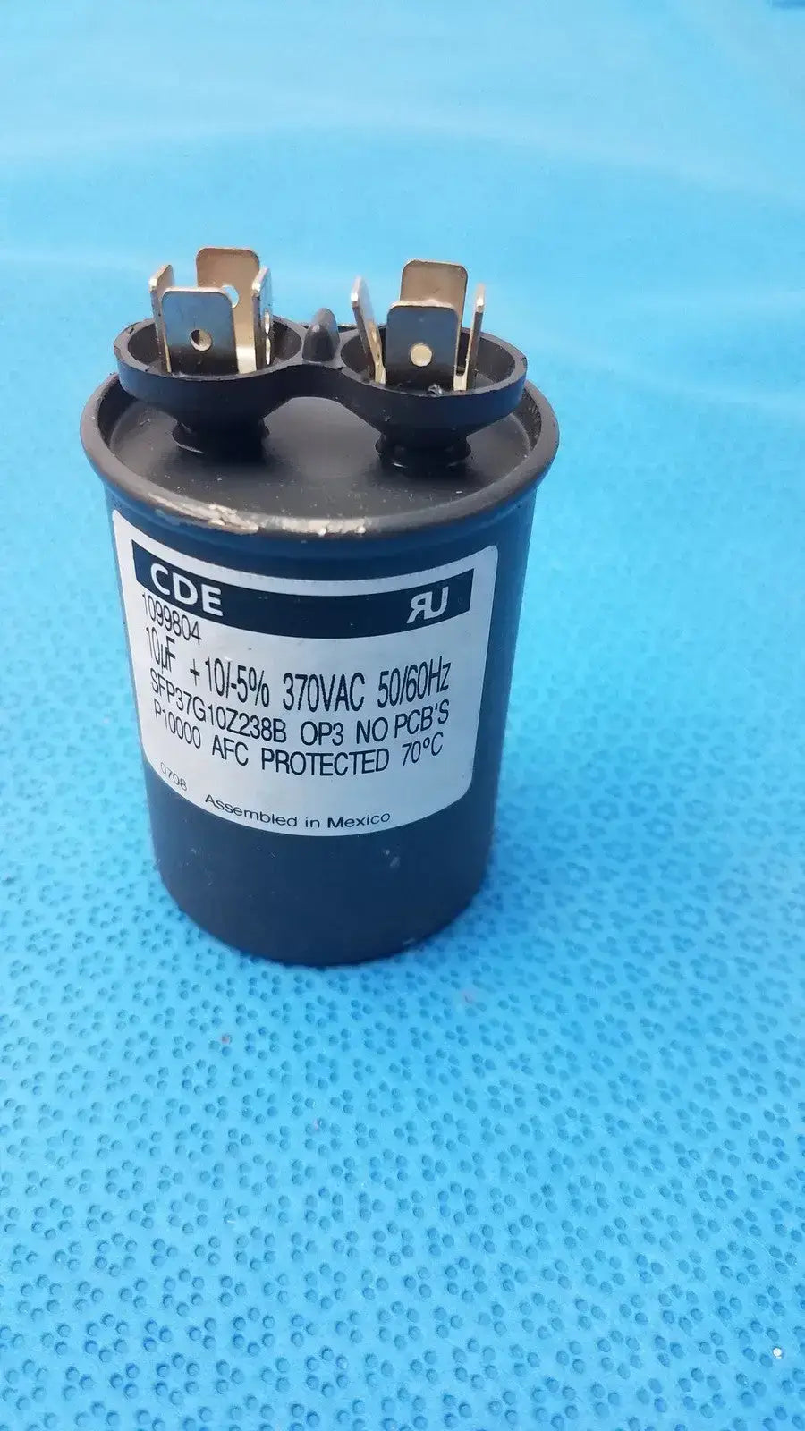 CDE (Cornell Dubilier) CDE 12.5uF ±10% 370VAC 50/60Hz Capacitor SFP37G12.5K238B-F Motor Start HVAC Motor Run Capacitor, second-hand product photo 3