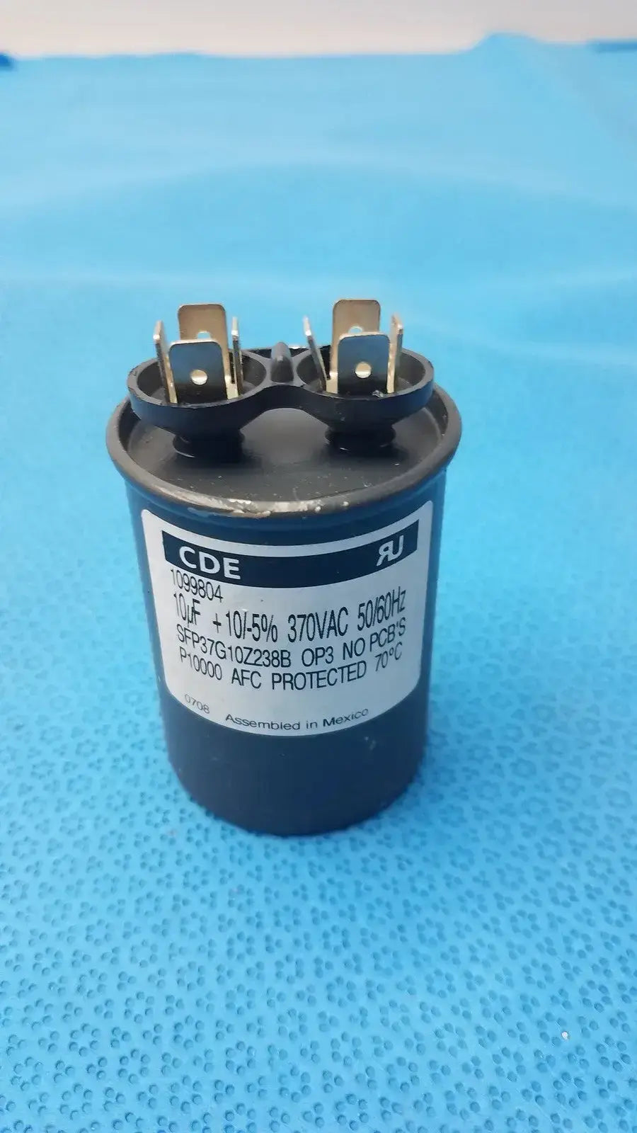 CDE (Cornell Dubilier) CDE 12.5uF ±10% 370VAC 50/60Hz Capacitor SFP37G12.5K238B-F Motor Start HVAC Motor Run Capacitor, second-hand product photo 6