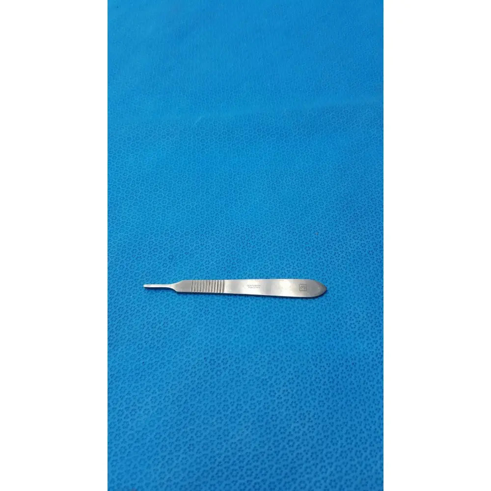 Silver centurion pakistan scalpel with textured metal handle and engraved markings pakistan scalpel handle scale